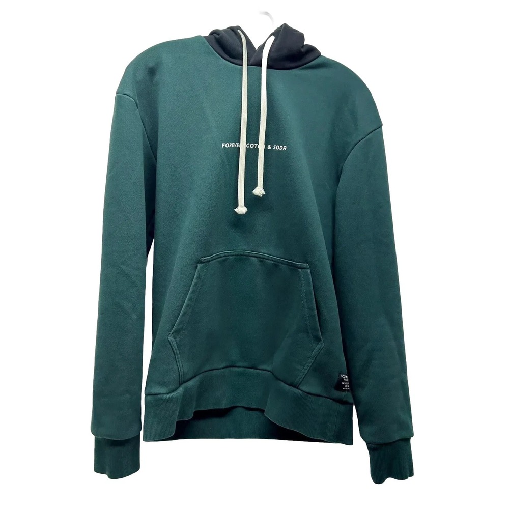 Forever Scotch & Soda Men's Small Green Hooded Sweatshirt (HU)